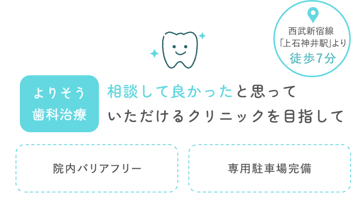 患者様に寄り添った歯科治療「相談して良かった」と思っていただけるクリニックを目指して